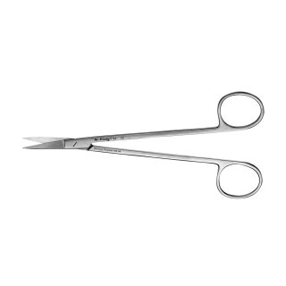 Schere 2-16cm spitz/gez. ger. St