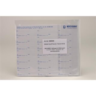 Etiketten für Panoclar Typ 83 100St