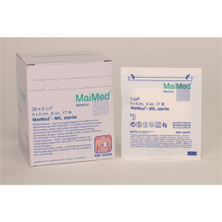 Mullkompressen 5x5 8fach ster. 25x2St