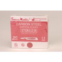 Skalpellklingen Swann Morton carbon 15C