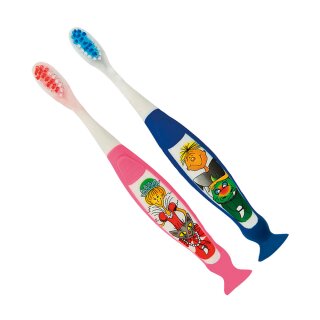 Zahnbürste m.Saugfuss "Ritter" blau  St