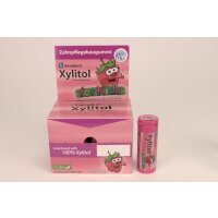miradent® Xylitol Chewing Gum Kids Erdbeer 12x30...