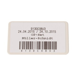 Barcode-Schild MELAstore Box weiß  10St