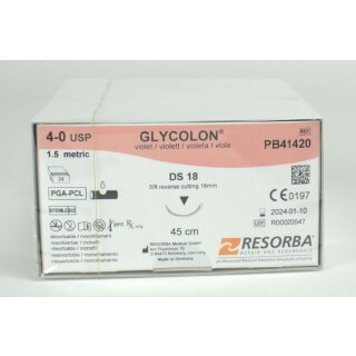 Glycolon violett 4/0 DS18  2Dtz