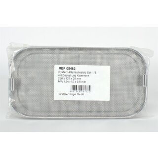 Systemkleinteilsieb 1/4 236x121x28mm Set
