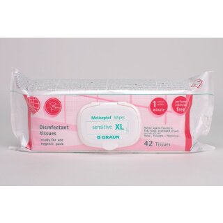 Meliseptol Wipes sensiti. XL 42St Flowpa