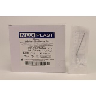 Saugkanüle 17G 1,4x70mm weiß, LL, 60St