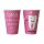 Mundspülbecher Papier Zahn rosa   100St