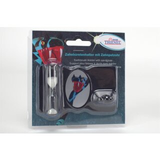 Zahnbürstenhalter m. Putzuhr Black Sn.St