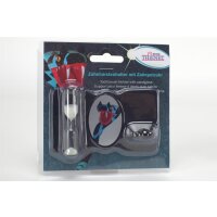 Zahnbürstenhalter m. Putzuhr Black Sn.St