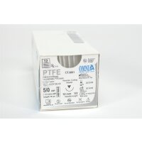 Omnia Nahtmaterial PTFE 5/0 12mm 1/2 Dtz