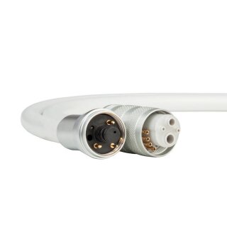 Schlauch für EM1190K KaVo K190, 196, 200 Elektromotoren 400° Swivel Anschluss, für Planmeca Einheiten  - Länge: 1,0 m - Farbe: Leichtgrau RAL 9002