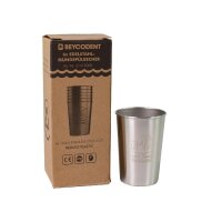 Mundspülbecher Edelstahl Smile  6St