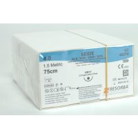 Seide E schwarz 4/0 HR17 75cm 2Dtz