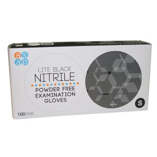 Nitril Gloves Bergamot PF black S 100St