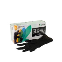 Nitril Gloves Bergamot PF black S 100St