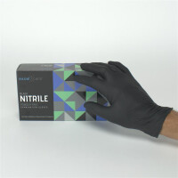 Nitril Gloves Bergamot PF black L 100St