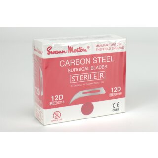 Skalpellklingen Swann Morton carbon 12D