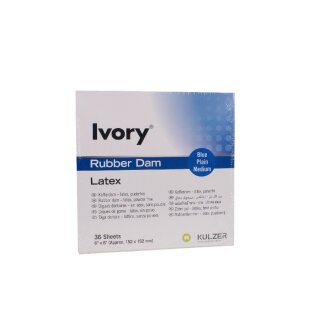 Kofferdam blau 6x6 medium  36Bl