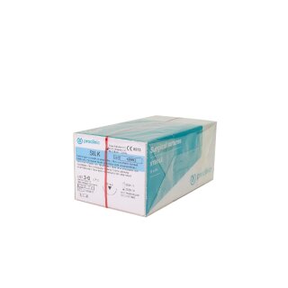 Nahtmaterial Seide 2/0 -1/2-T.-22mm Dtz
