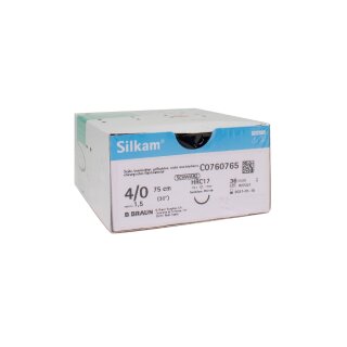 Silkam schwarz HRC17 4/0 75cm  3Dtz