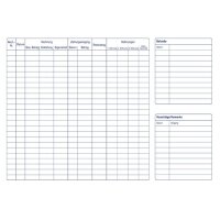 Karteikarte DIN A4 quer Zahnarzt  100St