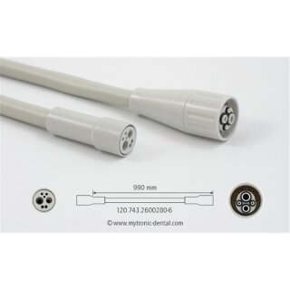 Turbineschlauch 4-Loch mit Licht