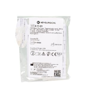 Inst.Schutzkappe weiß get.38mm gel. 50St