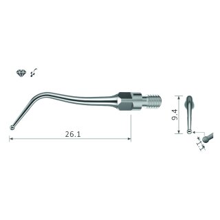 Xpedent Ultraschallspitze SBS1 Kavitätenpräparation (passend für den Einsatz mit Sirona® Geräten)