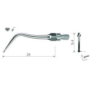 Xpedent Ultraschallspitze SBS3 Kavitätenpräparation (passend für den Einsatz mit Sirona® Geräten)