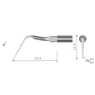 Xpedent Ultraschallspitze nG16 Interproximal (passend für den Einsatz mit NSK® VARIOS® Geräten)