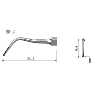 Xpedent Ultraschallspitze SBNL Kavitätenpräparation (passend für den Einsatz mit NSK® Geräten)
