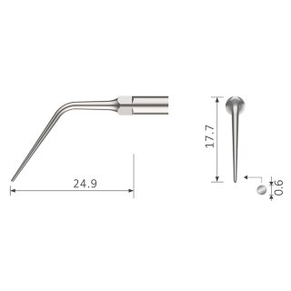 Xpedent Ultraschallspitze ED3 Endo (passend für den Einsatz mit ACTEON/Satelec® Geräten)