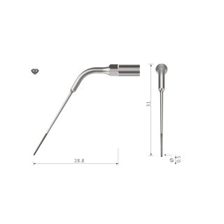 Xpedent Ultraschallspitze E4D Endo (passend für den Einsatz mit EMS® Geräten)