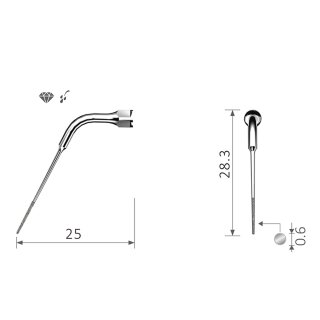 Xpedent Ultraschallspitze E14D Endo (passend für den Einsatz mit EMS® Geräten)