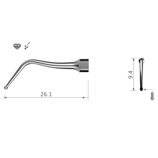 Xpedent Ultraschallspitze SBR Kavitätenpräparation (passend für den Einsatz mit EMS® Geräten)