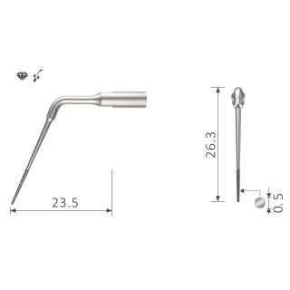 Xpedent Ultraschallspitze sET40D Endo (passend für den Einsatz mit ACTEON/Satelec® Geräten)