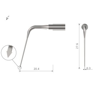 Xpedent Ultraschallspitze sROGP Endo (passend für den Einsatz mit ACTEON/Satelec® Geräten)