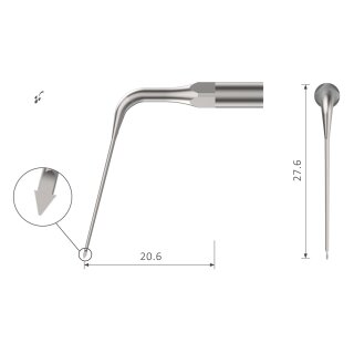 Xpedent Ultraschallspitze eROGP Endo (passend für den Einsatz mit EMS® Geräten)