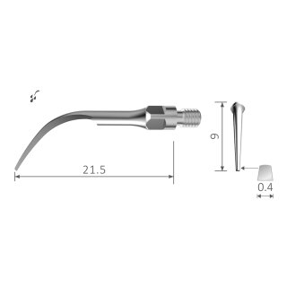 Xpedent Ultraschallspitze PS1 Perio (passend für den Einsatz mit Sirona® Geräten)