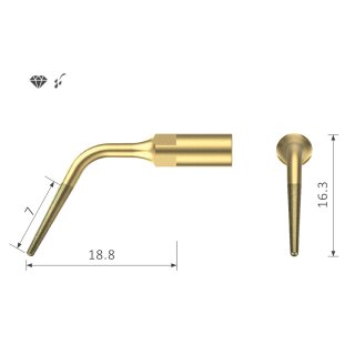 Xpedent Ultraschallspitze OP6 Chirurgie (passend für den Einsatz mit MECTRON® Geräten)