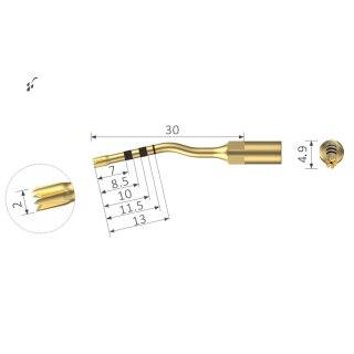 Xpedent Ultraschallspitze IM2A Implantation (passend für den Einsatz mit MECTRON® Geräten)