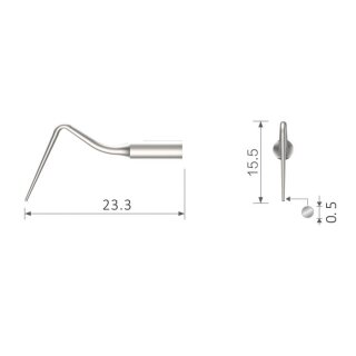 Xpedent Ultraschall Perio-Spitze TK1S (passend für den Einsatz mit ACTEON/Satelec® Geräten)