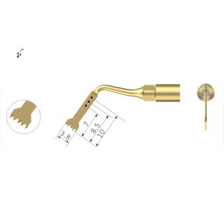 Xpedent Ultraschallspitze OT7 Chirurgie (passend für den Einsatz mit MECTRON® Geräten)