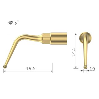 Xpedent Ultraschallspitze OT5 Chirurgie (passend für den Einsatz mit MECTRON® Geräten)