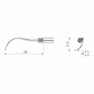 Xpedent Ultraschall Perio-Spitze TK2L (passend für den Einsatz mit ACTEON/Satelec® Geräten)