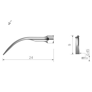 Xpedent Ultraschallspitze GD6 Scaling (passend für den Einsatz mit ACTEON/Satelec® Geräten)
