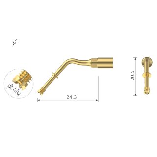 Xpedent Ultraschallspitze UI9B Implantation (passend für den Einsatz mit MECTRON® Geräten)