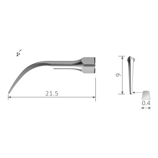 Xpedent Ultraschallspitze PD1 Perio (passend für den Einsatz mit ACTEON/Satelec® Geräten)