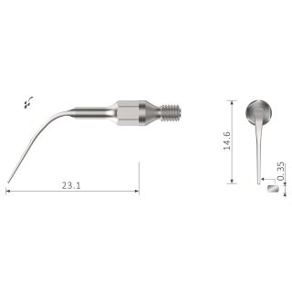 Xpedent Ultraschallspitze kps PerioSlim (passend für den Einsatz mit SONICflex® KaVo® Geräten)